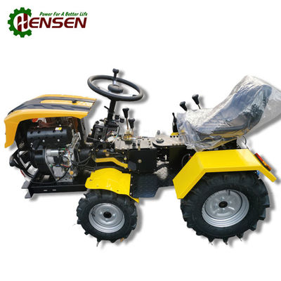 Buy Synchro Small Diesel Garden Tractors Yellow Orange Agricultural Mini Tractor online manufacture