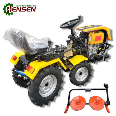 Buy 4F+2R 8F+4F Small 4 Wheel Drive Tractors With 2 Disc Mower Yellow Black online manufacture