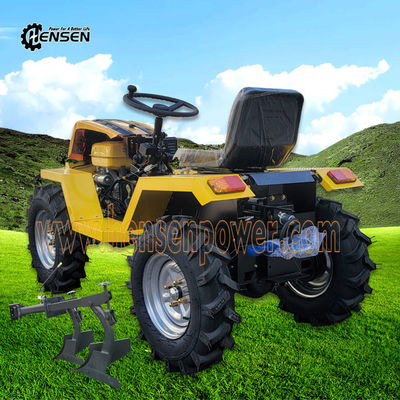Full-time gasoline multi-purpose mini tractor 4WD 2 -tined plow tractor CE certification